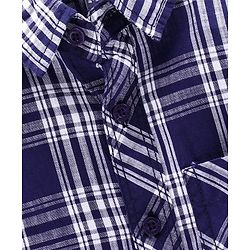 Pine Kids Full Sleeves Shoftner Wash Shirts Checks - Blue