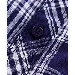 Pine Kids Full Sleeves Shoftner Wash Shirts Checks - Blue