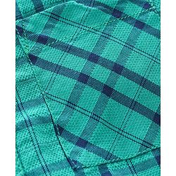 Pine Kids Full Sleeves Shoftner Wash Shirts Checks - Green