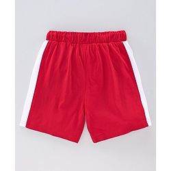 Pine Kids Half Sleeves Bio Washed T-Shirt & Shorts Set Pizza Print - Red