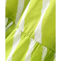 Pine Kids Sleeveless Printed Ethnic Dress with Hairband - Lime Punch