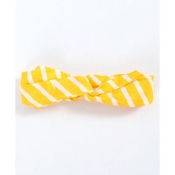 Pine Kids Sleeveless Printed Ethnic Dress with Hairband - Yellow
