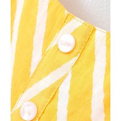 Pine Kids Sleeveless Printed Ethnic Dress with Hairband - Yellow