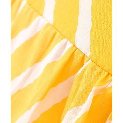 Pine Kids Sleeveless Printed Ethnic Dress with Hairband - Yellow