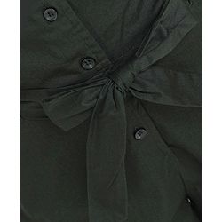 Pine Kids Ruffle Sleevesless Softner Wash Jumpsuit Solid Color - Green