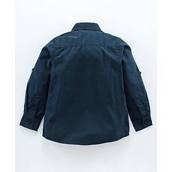 Pine Kids Full Sleeves Solid Shirts - Navy