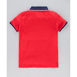 Pine Kids Half Sleeves Bio Washed T-Shirt Pack of 2 - GOLF FINCH & Fiery Red