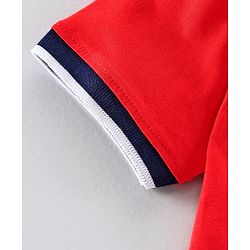 Pine Kids Half Sleeves Bio Washed T-Shirt Pack of 2 - GOLF FINCH & Fiery Red