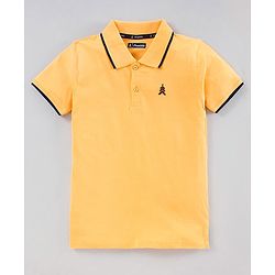 Pine Kids Half Sleeves Bio Washed T-Shirt Pack of 2 - Blue Yellow