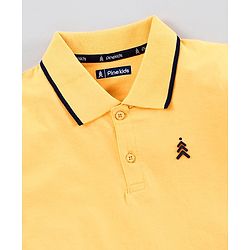 Pine Kids Half Sleeves Bio Washed T-Shirt Pack of 2 - Blue Yellow