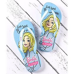 Pine Kids EVA Flip Flops Barbie Print - Blue