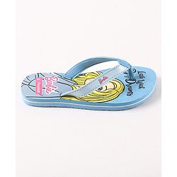 Pine Kids EVA Flip Flops Barbie Print - Blue