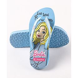 Pine Kids EVA Flip Flops Barbie Print - Blue