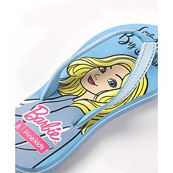 Pine Kids EVA Flip Flops Barbie Print - Blue