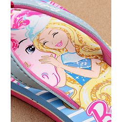 Pine Kids Flip Flops Barbie Print - Sky Blue