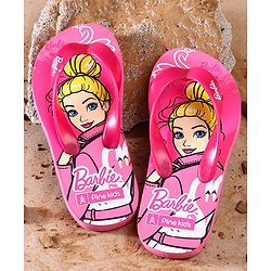Pine Kids Flip Flops Barbie Print - Pink