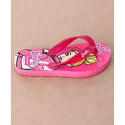 Pine Kids Flip Flops Barbie Print - Pink