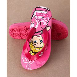 Pine Kids Flip Flops Barbie Print - Pink
