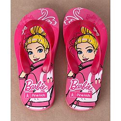 Pine Kids Flip Flops Barbie Print - Pink