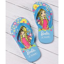 Pine Kids Flip Flops Barbie Print - Blue