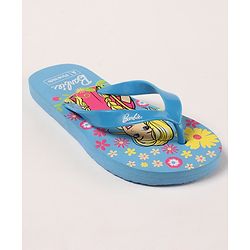 Pine Kids Flip Flops Barbie Print - Blue