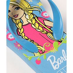 Pine Kids Flip Flops Barbie Print - Blue