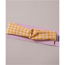 Pine Kids Free Size Abstract Print Headband - Yellow
