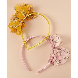 Pine Kids Free Size with Bow Hairband - Multicolour