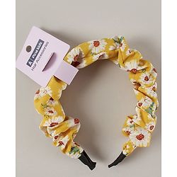 Pine Kids Hair Bands Floral Print  - Yellow
