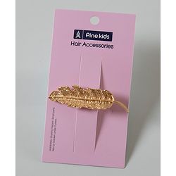 Pine Kids Leaf Shaped Hair Pin Free Size - Gold