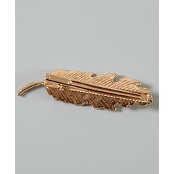 Pine Kids Leaf Shaped Hair Pin Free Size - Gold