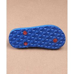 Pine Kids Flip Flops Floral Print - Navy Blue