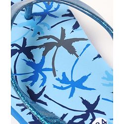 Pine Kids Flip Flops Tree Print - Blue