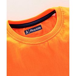 Pine Kids Half Sleeves Biowashed Tees Pack of 3 - Orange Navy Green