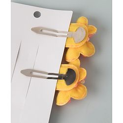 Pine Kids Sequins Snap Clips Free Size Pack of 2 - Orange