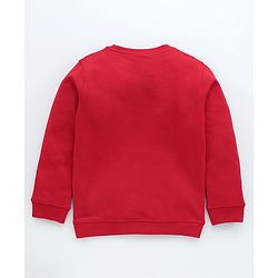 Pine Kids Full Sleeves Biowash Sweatshirt Text Print - Maroon