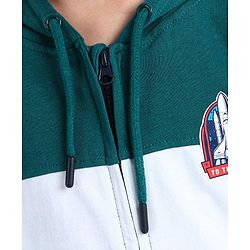 Pine Kids Full Sleeves Bio Wash Hooded Sweatshirt - Green