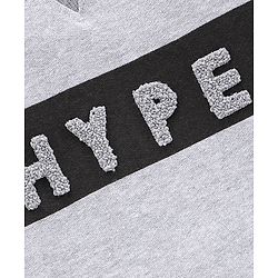 Pine Kids Full Sleeves Bio Wash Sweatshirt Hype Print - Grey