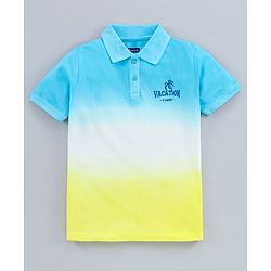Pine Kids Half Sleeves Biowashed Tee - Blue