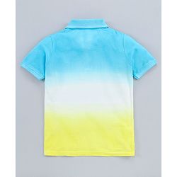 Pine Kids Half Sleeves Biowashed Tee - Blue