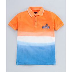 Pine Kids Half Sleeves Biowashed Tee - Orange