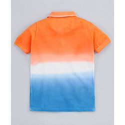 Pine Kids Half Sleeves Biowashed Tee - Orange