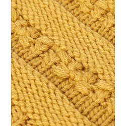 Pine Kids Woollen Cap & Set With Muffler Yellow - 14.5 cm