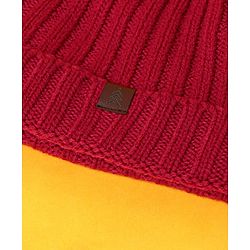 Pine Kids Woollen Cap Gloves Set With Muffler Red - Diameter 13 cm
