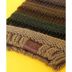 Pine Kids Half Length Woollen Glove - Green