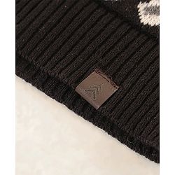 Pine Kids All Over Jacquard with Sherpa Lining Cap Gloves & Snood Pack of 3 - Black