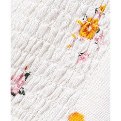 Pine Kids Singlet Sleeves Frock Floral Printed - White