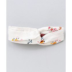 Pine Kids Singlet Sleeves Frock Floral Printed - White