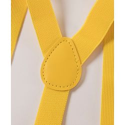 Pine Kids Free Size Bow and Suspender Set - Yellow