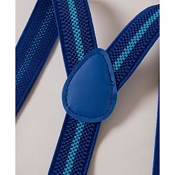 Pine Kids Free Size Bow and Suspender Set - Blue